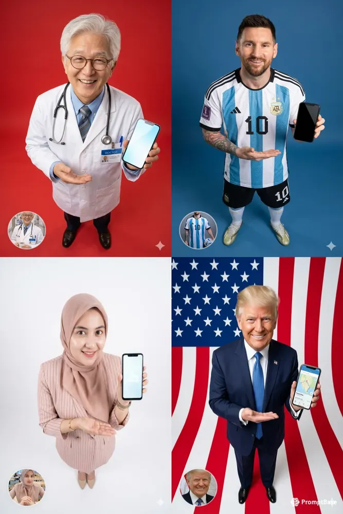 Pro Models Holding Phones