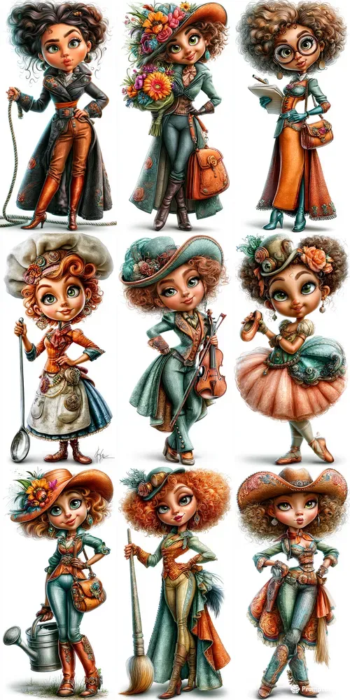Opulent Career Women Illustrations