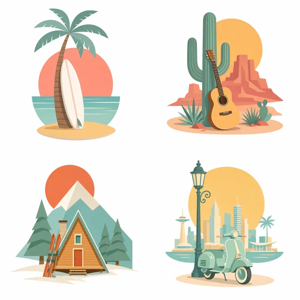 Retro Midcentury Clipart