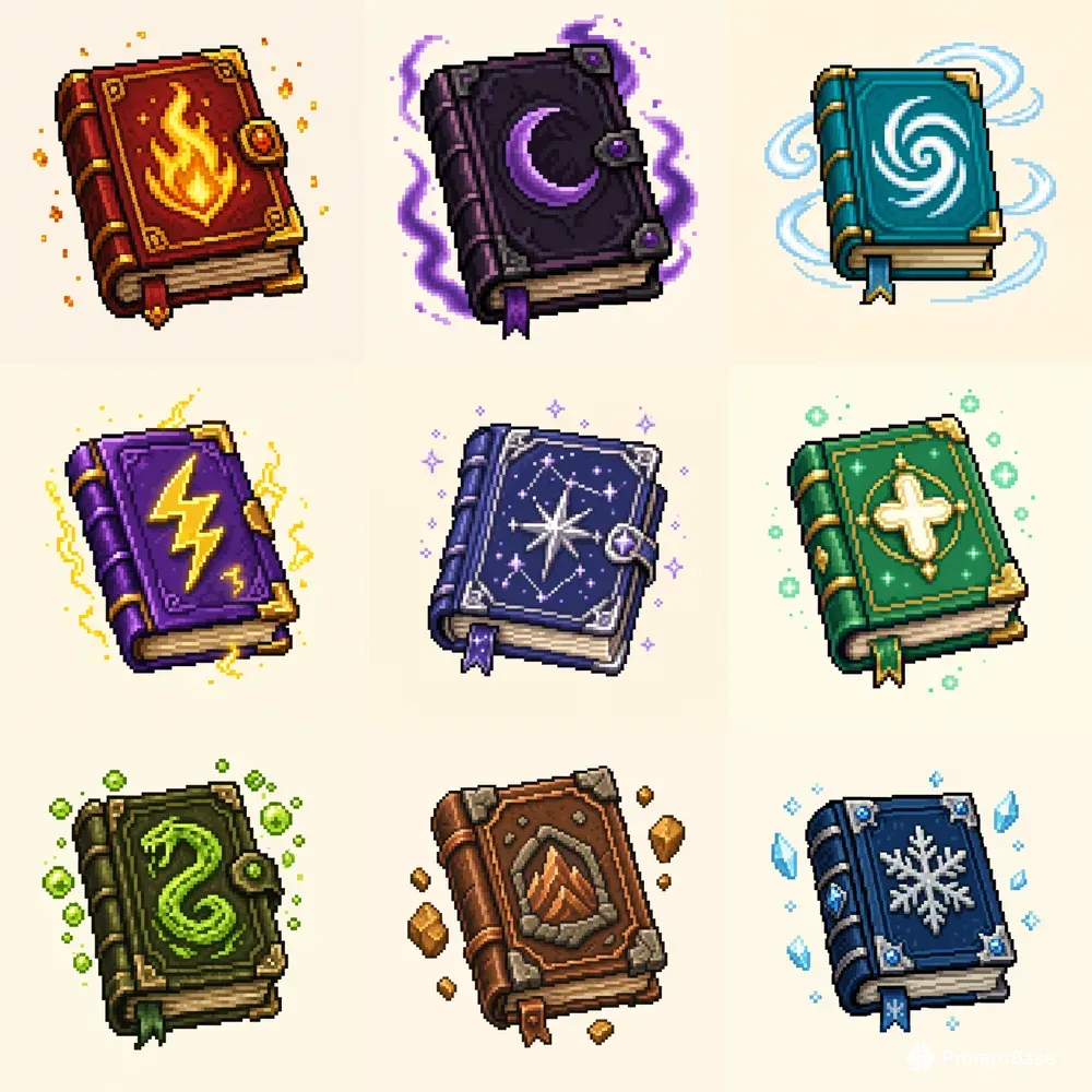 16bit Skill Book Icon Generator