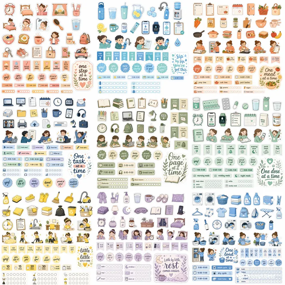 Adhd Planner Sticker Sheets
