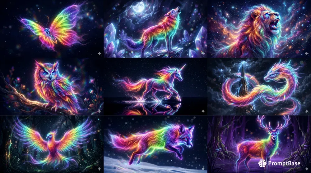 Prismatic Glow Fiberoptic Creatures