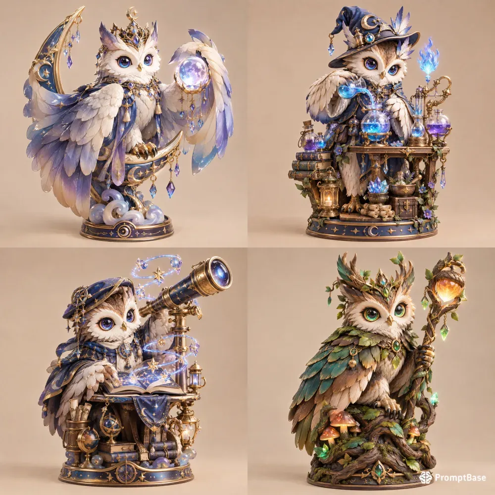 Mystic Owls Luxury 3D Designer Toys