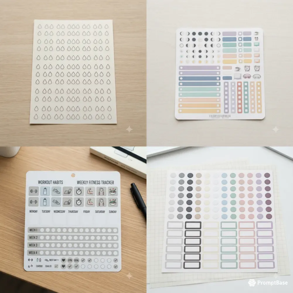 Planner Habit Sticker Sheet Systems