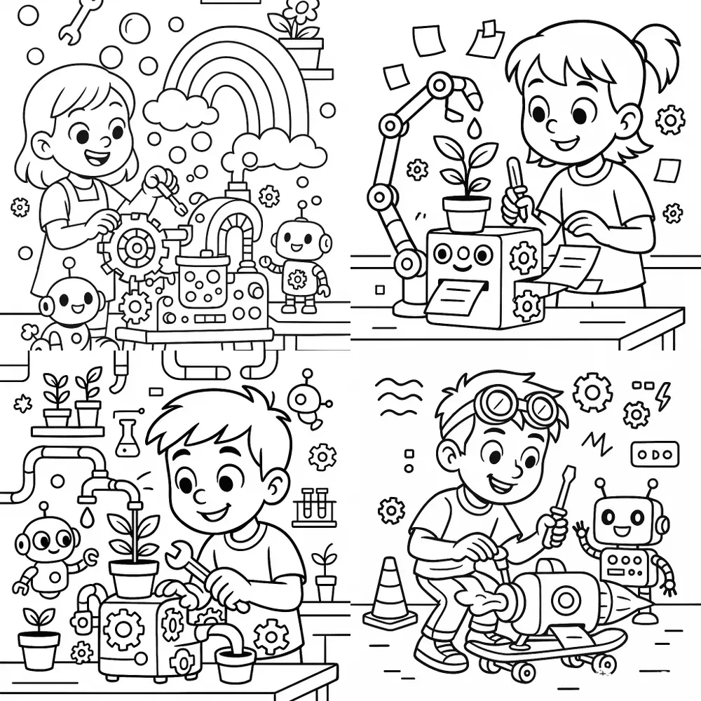 Creative Stem Adventure Coloring Pages