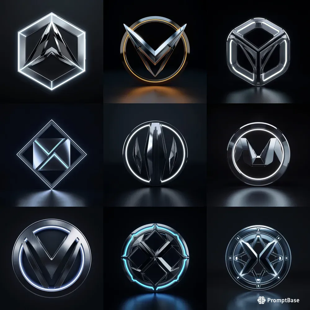 Ultra Premium Metallic 3D Logos