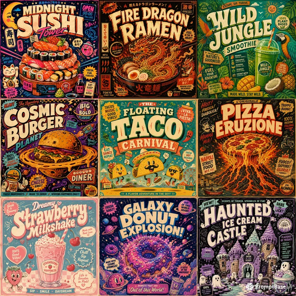 Retro Food Posters