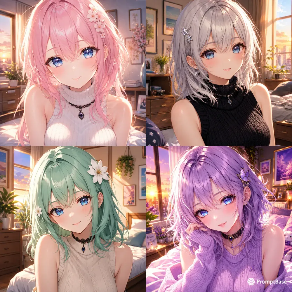 Cute Anime Girl Portraits