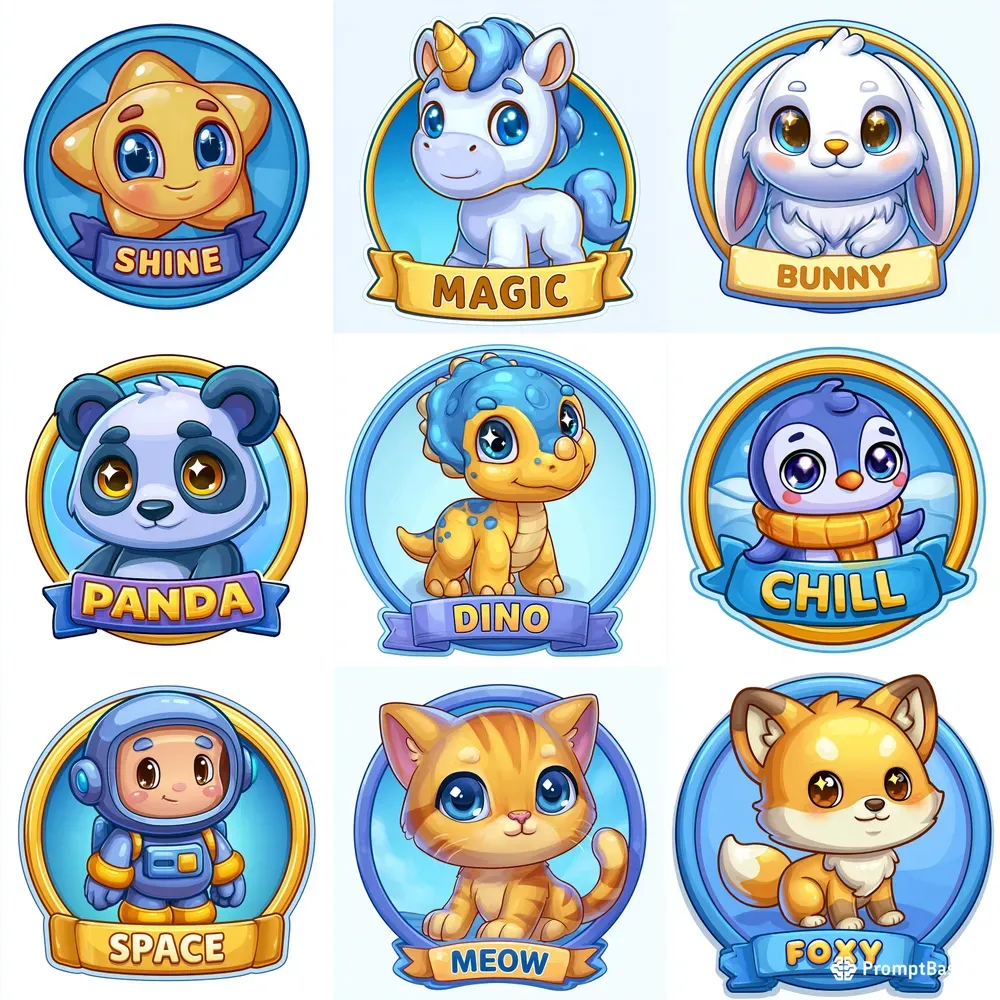 Glossy Kawaii Prints Stickers