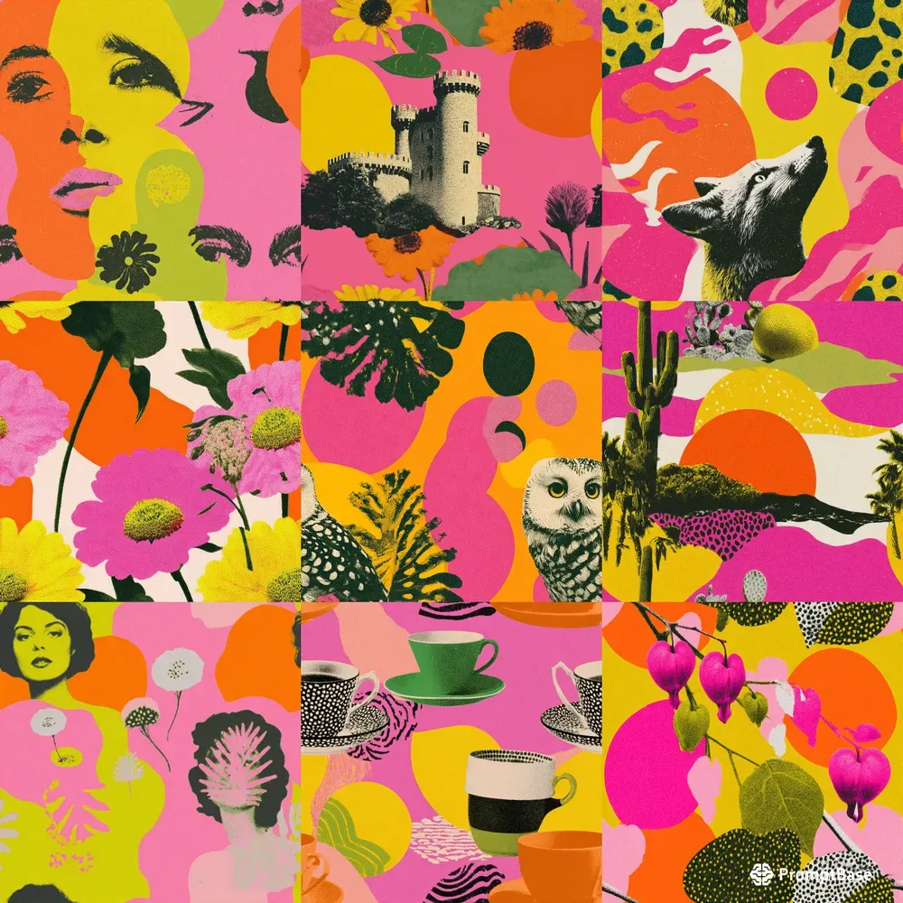 Neon Pop Seamless Pattern Designs