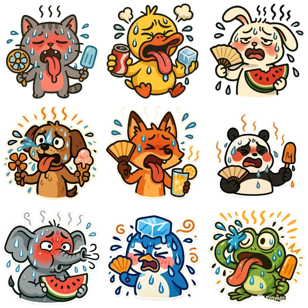 Cute Cartoon Emoji Stickers