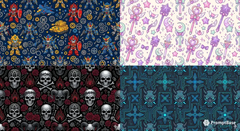 Seamless Vector Pod Patterns