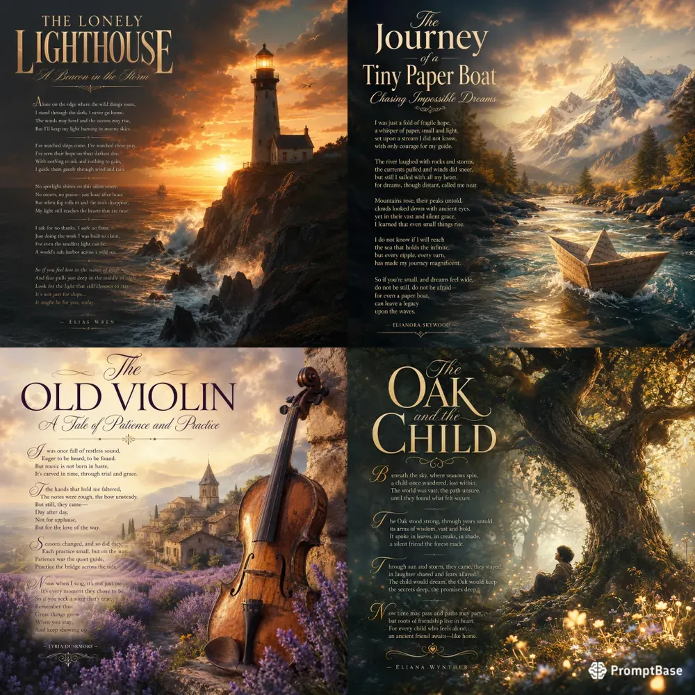 Cinematic Inspirational Story Posters