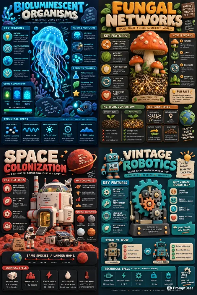3d Tech Infographic Poster Templates
