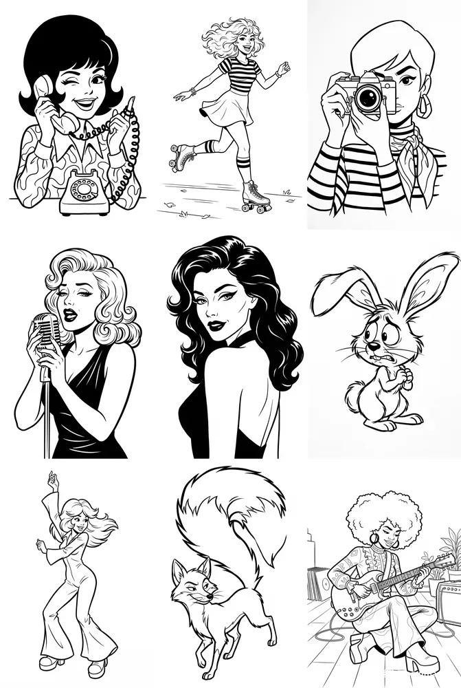 Black And White Animation Nostalgia