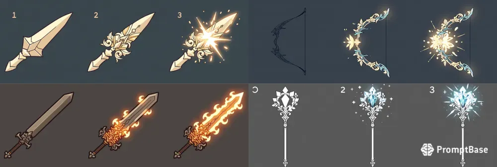 Weapon Evolution UI Sprite Generator