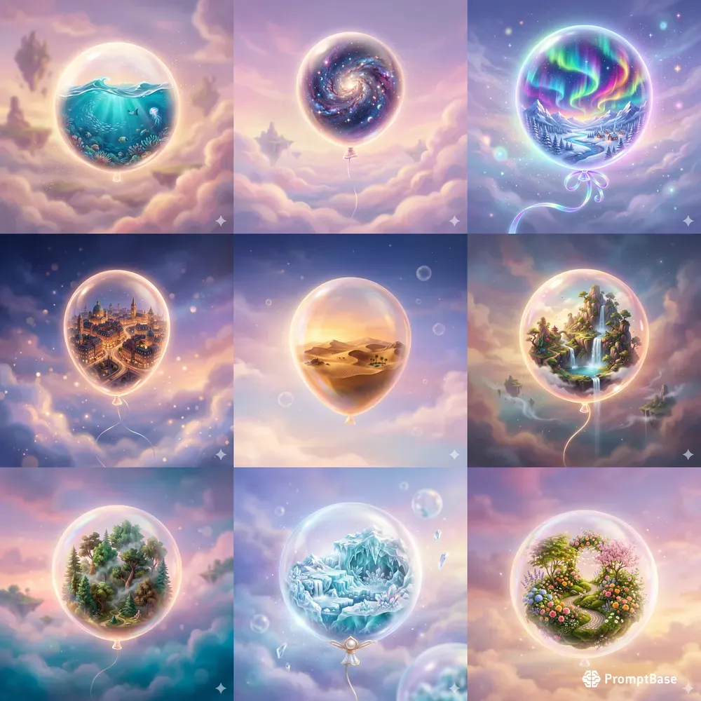 Dreamlike Balloon Universe Worlds