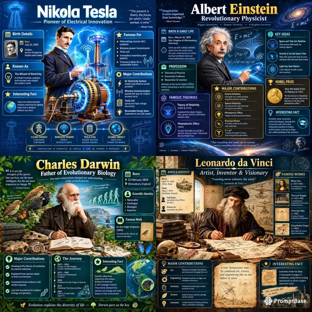 Historical Genius Infographics