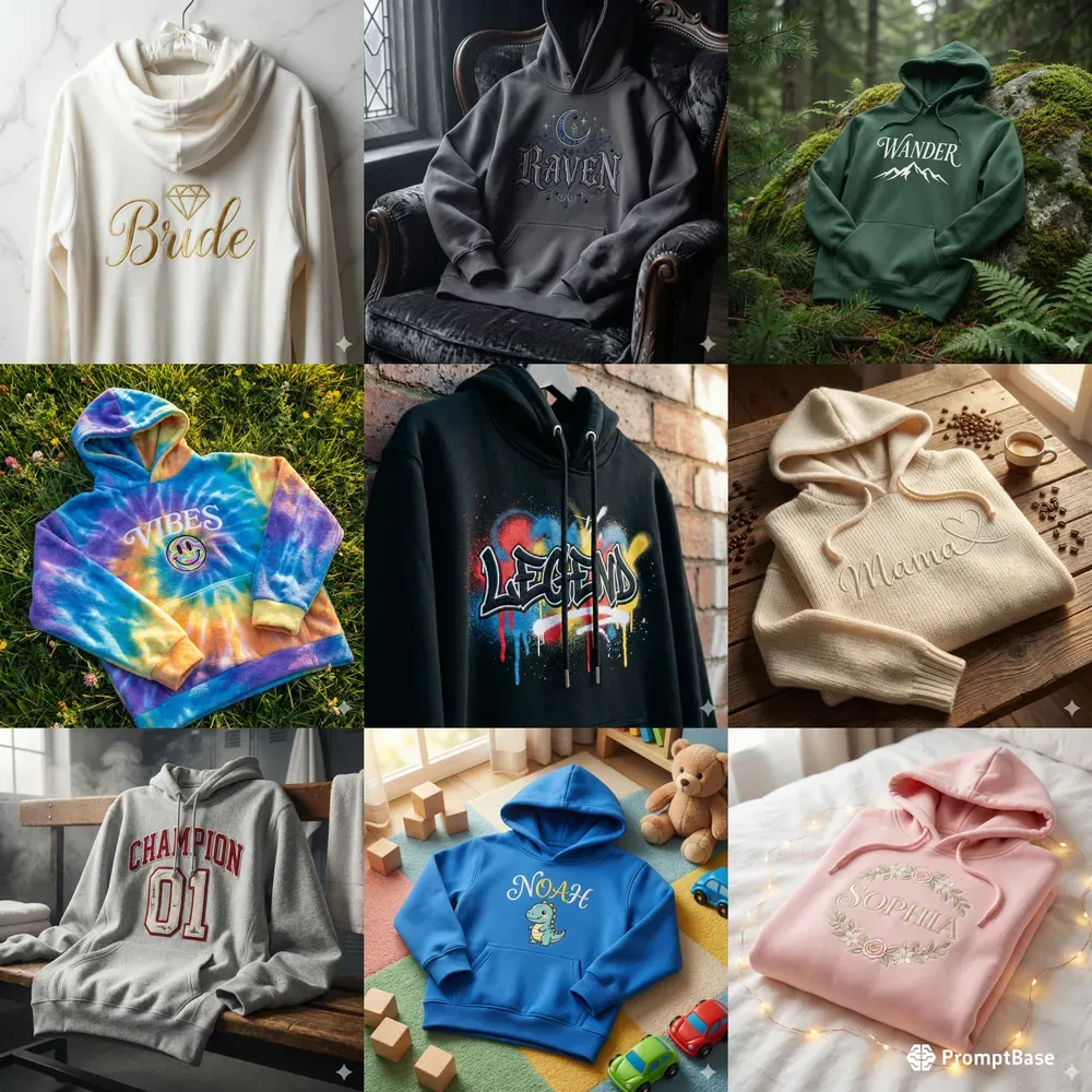 Custom Name Hoodie Mockups