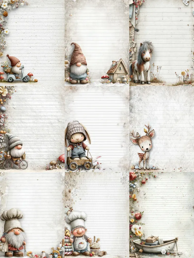 Gnome Mothers Day Plain Papers