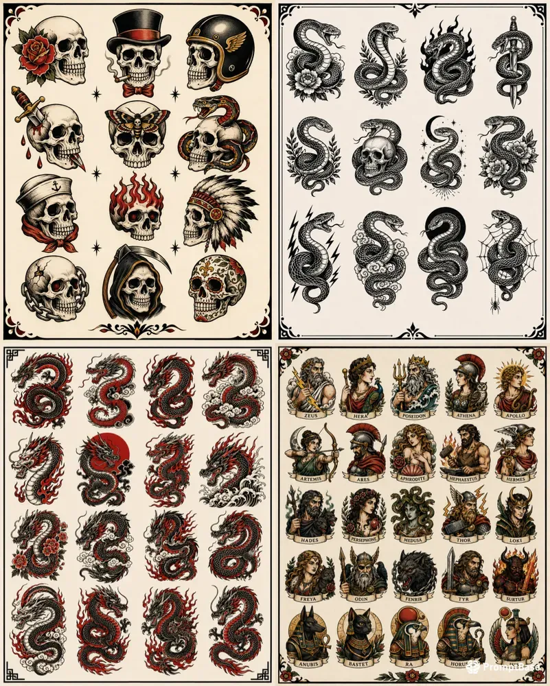 Tattoo Flash Sheet Generator