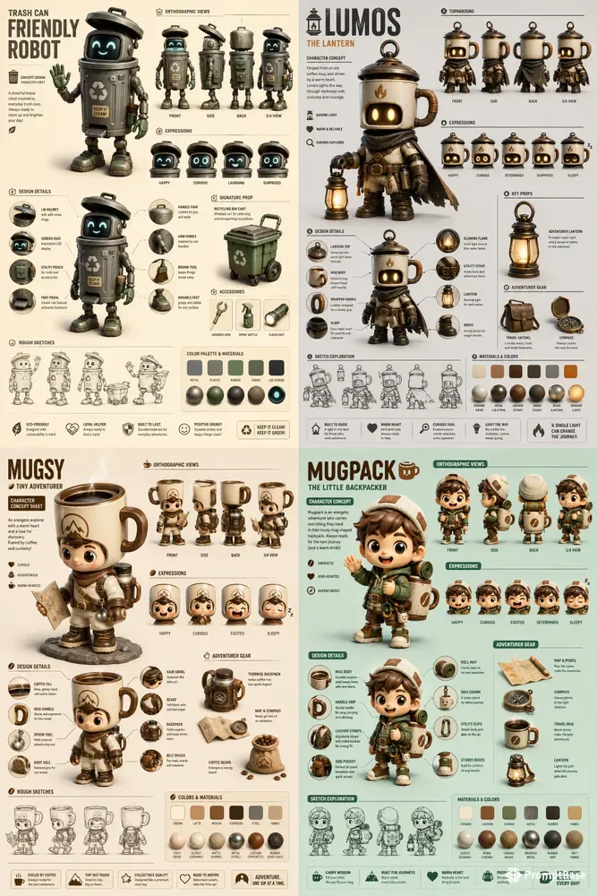 Stylized 3D Item Character Designs