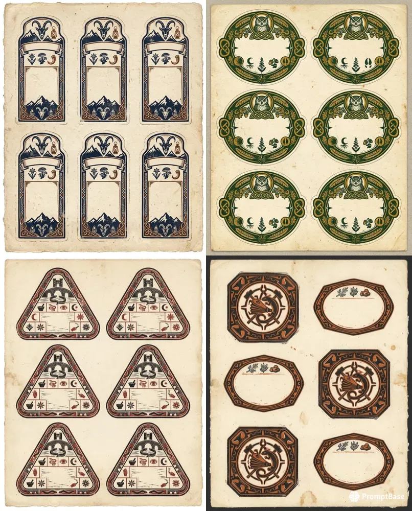 Potion Label Relic Sheets
