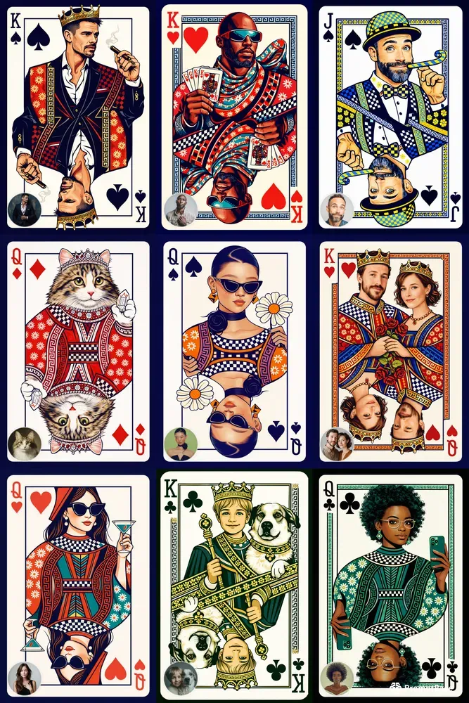 Custom Playing Card Poster Portraits