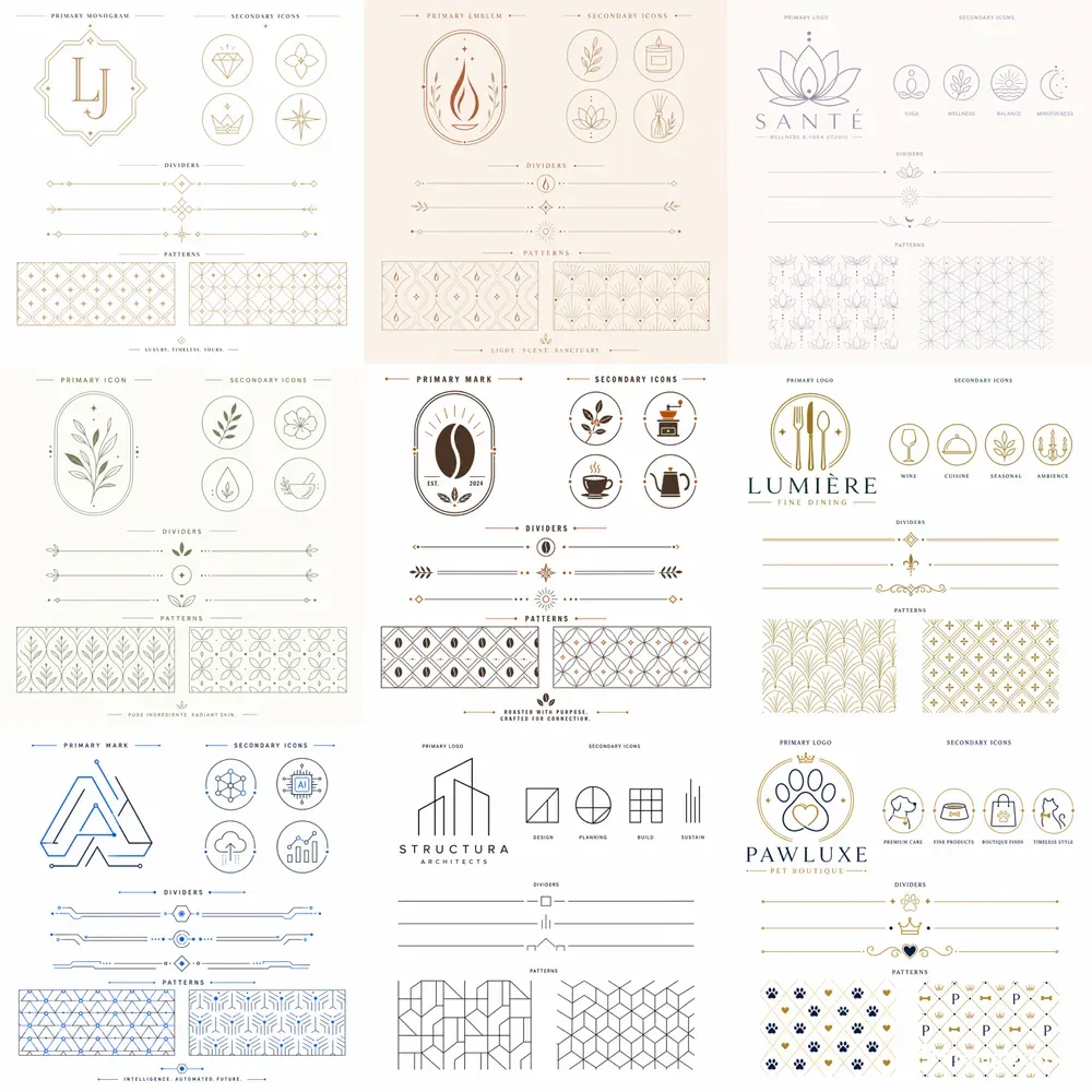 Luxury Brand Identity Kit Logo Assets