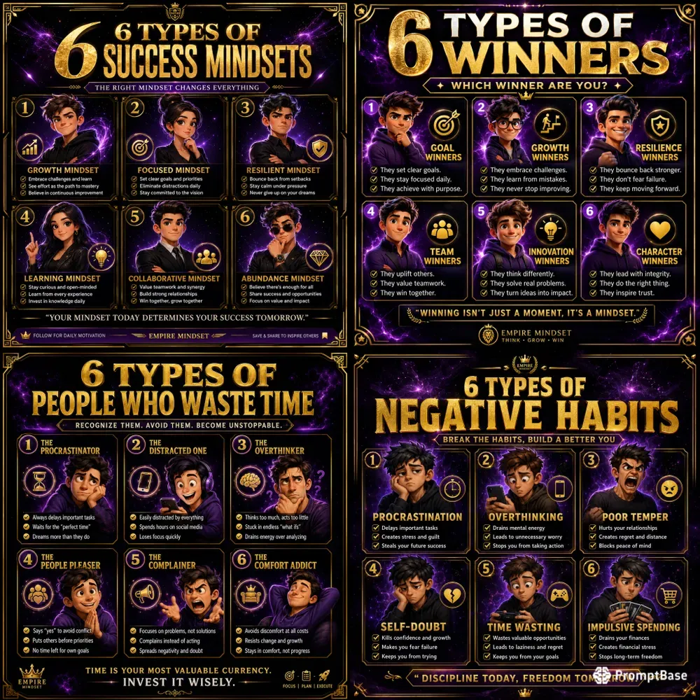 Luxury Character Types Infographic Packs