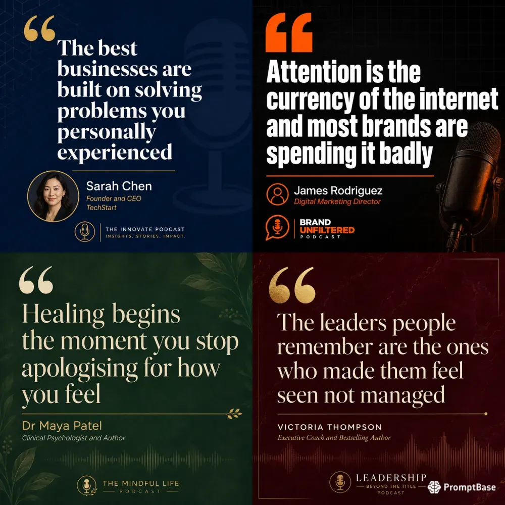 Podcast Guest Quote Card Generator
