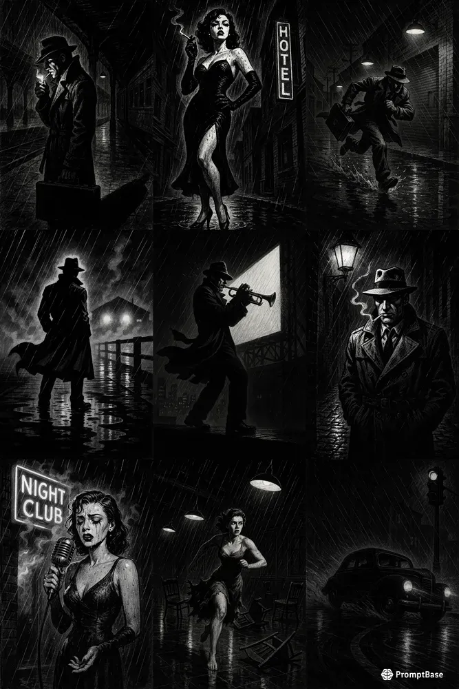 Noir Comic Inks 1940s Film Noir Aesthets