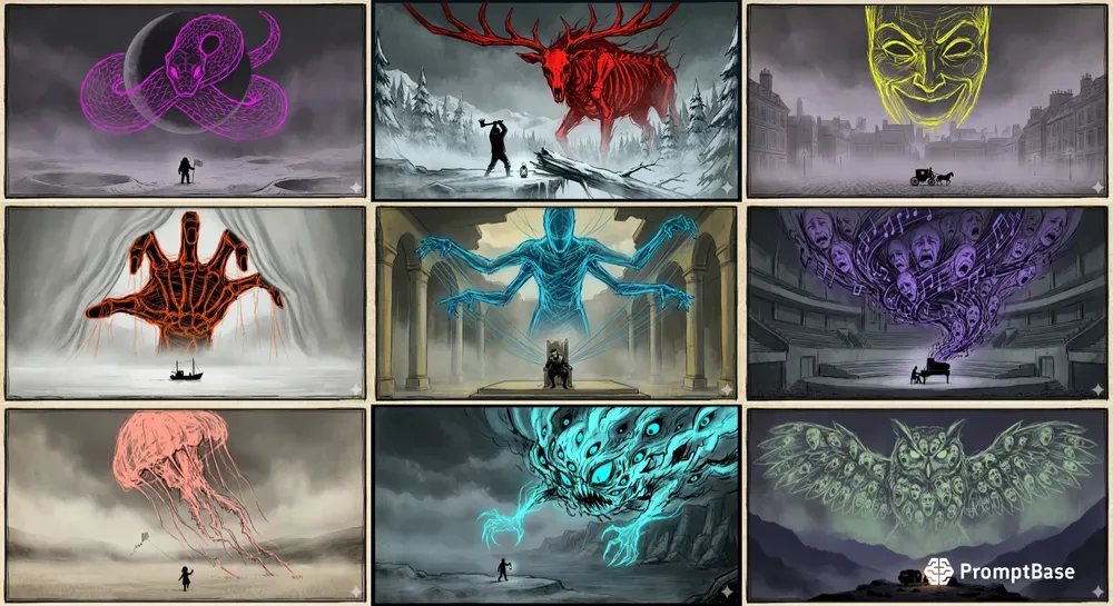 Looming Menace Storybook Art