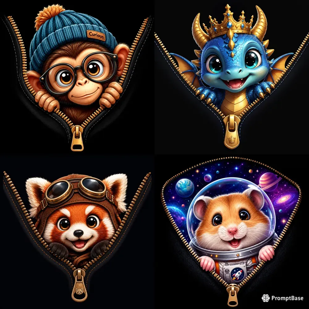 Cute Zipper Peek Character Generator
