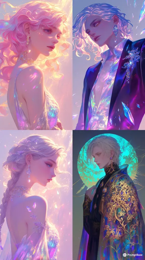 Iridescent Fashion Fantasy Characters