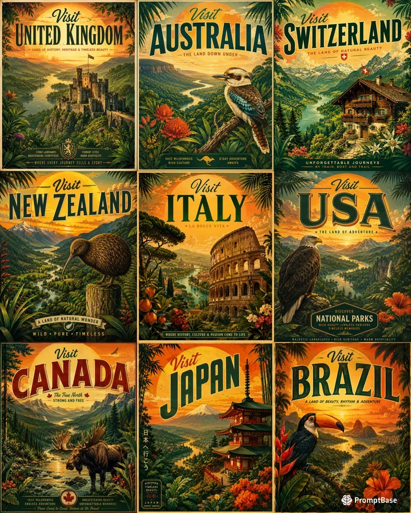 Vintage Travel Poster Makers