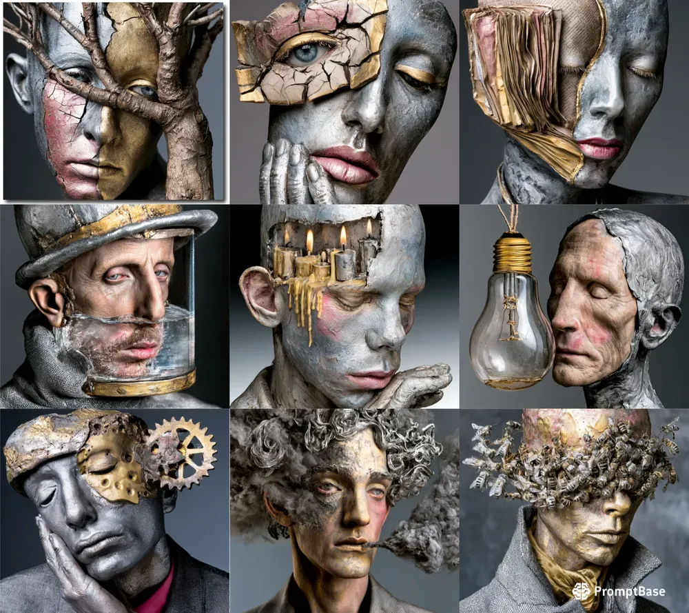 Hyperrealistic Surreal Dark Portrait Art