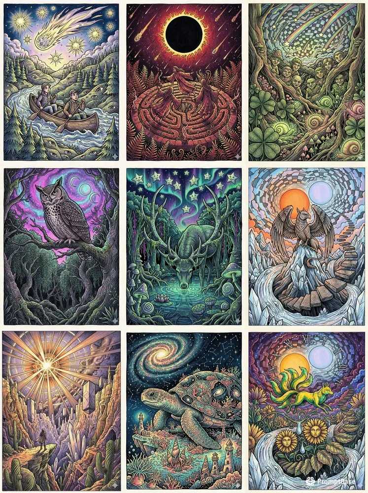 Psychedelic Ink Fantasy Illustrations