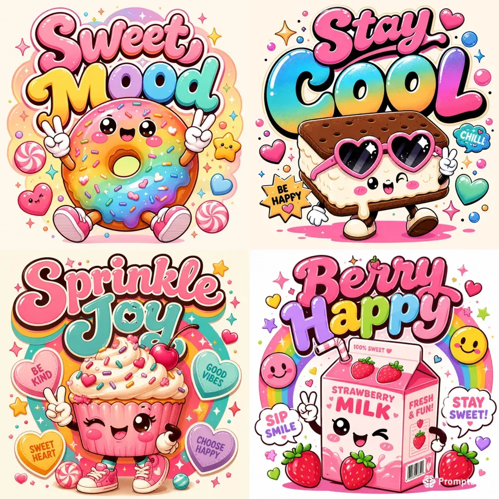 Cute Kawaii Food Mascots