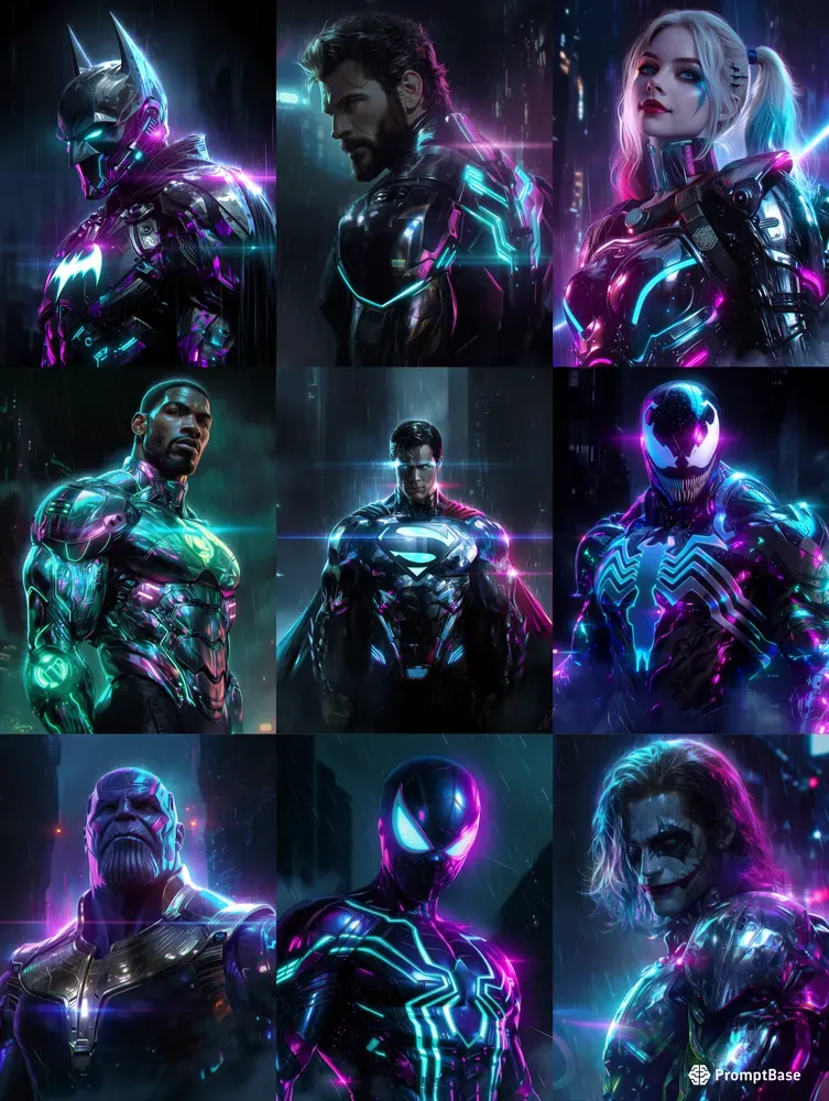 Cyberpunk Comic Character Portraits