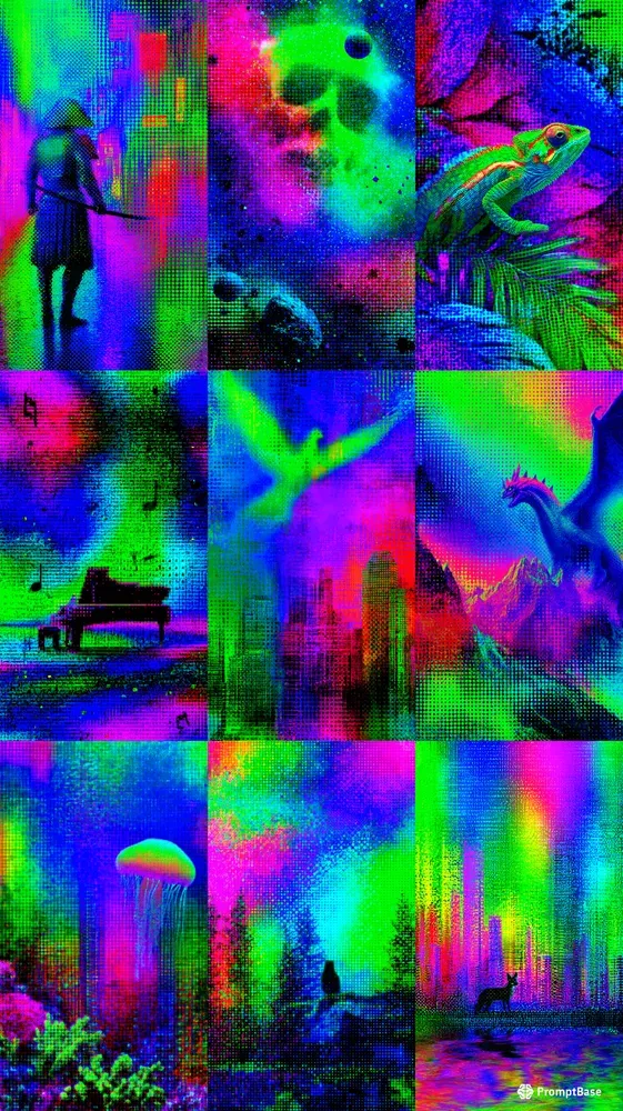 Psychedelic Neon Surreal Art