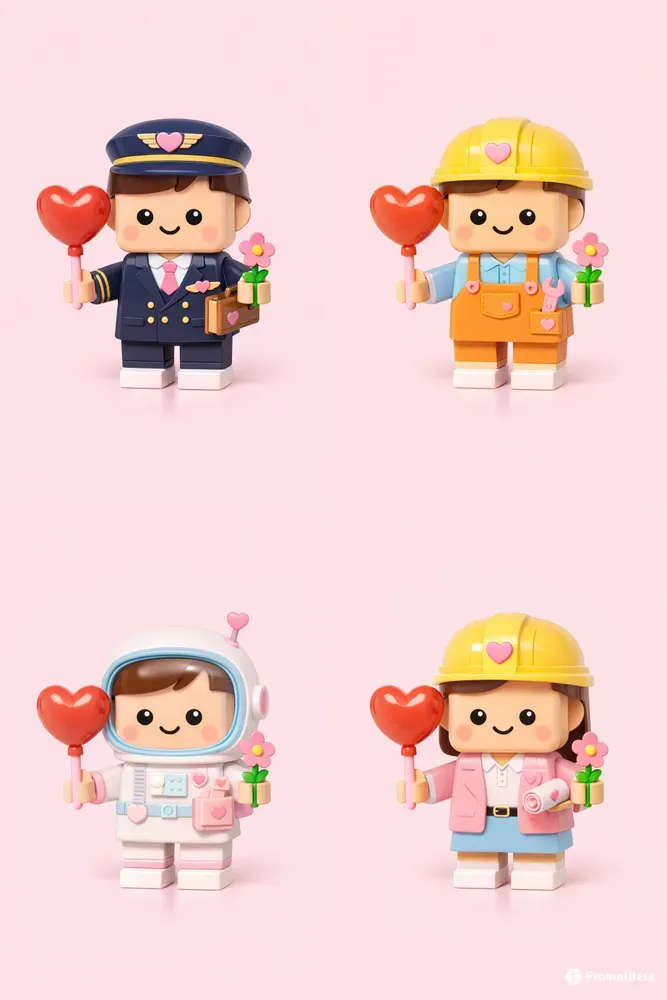 Valentines Day Brickstyle Professions