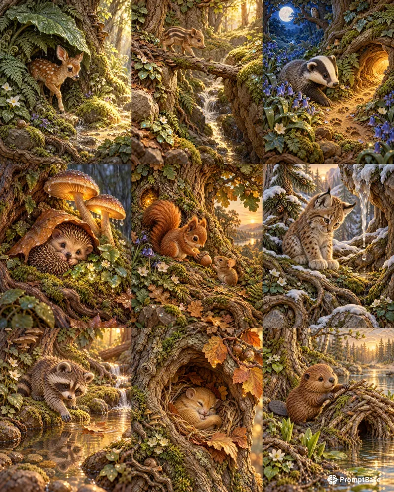 Woodland Baby Animal Oracles
