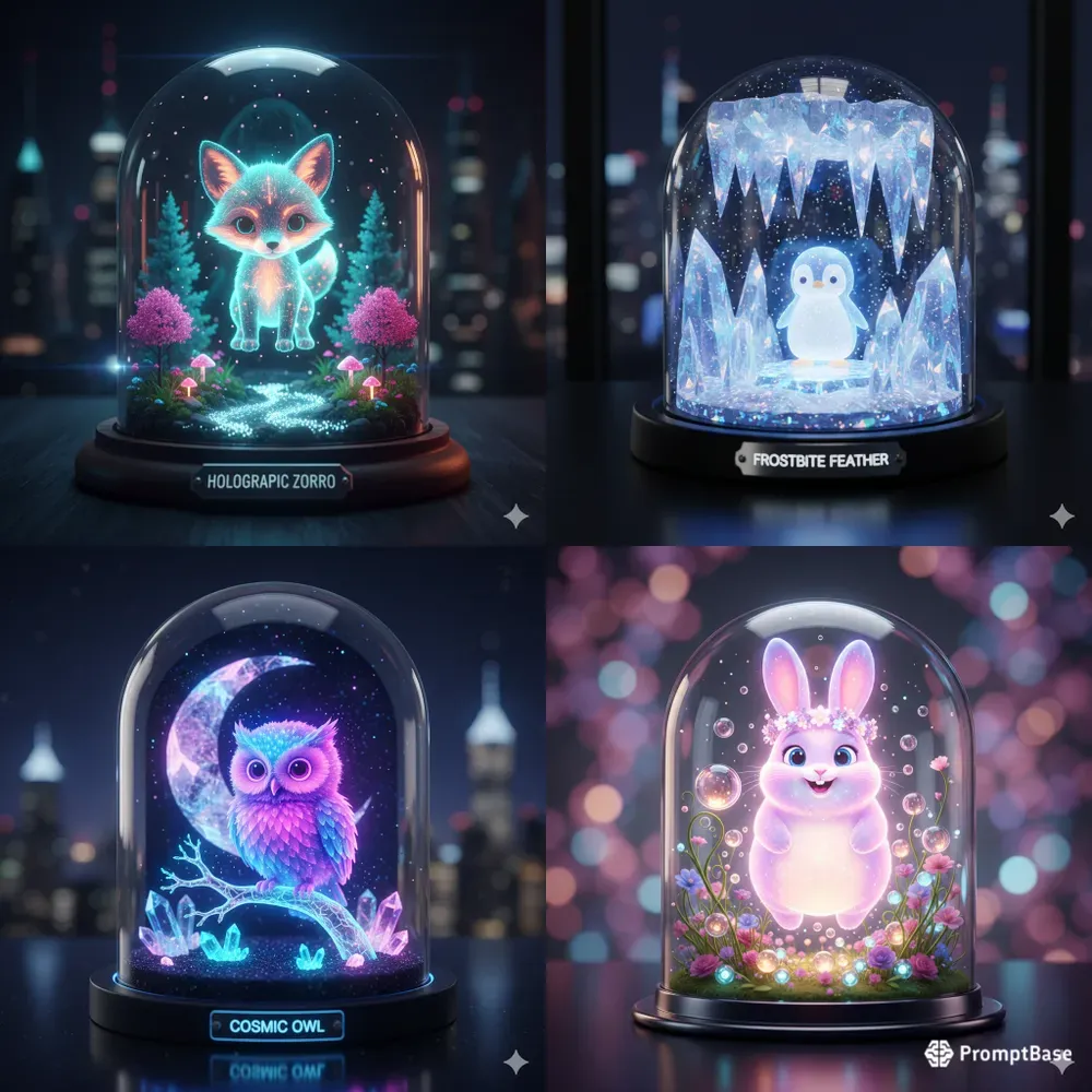 Holographic Pet Dioramas Collector Art