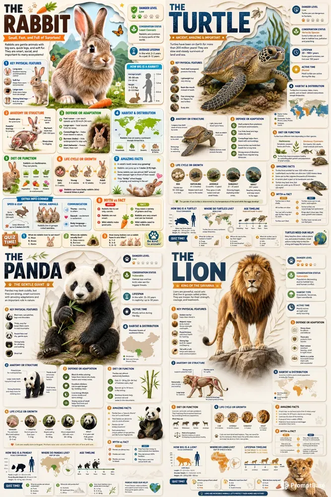 3D Kids Educational Infographic Posters