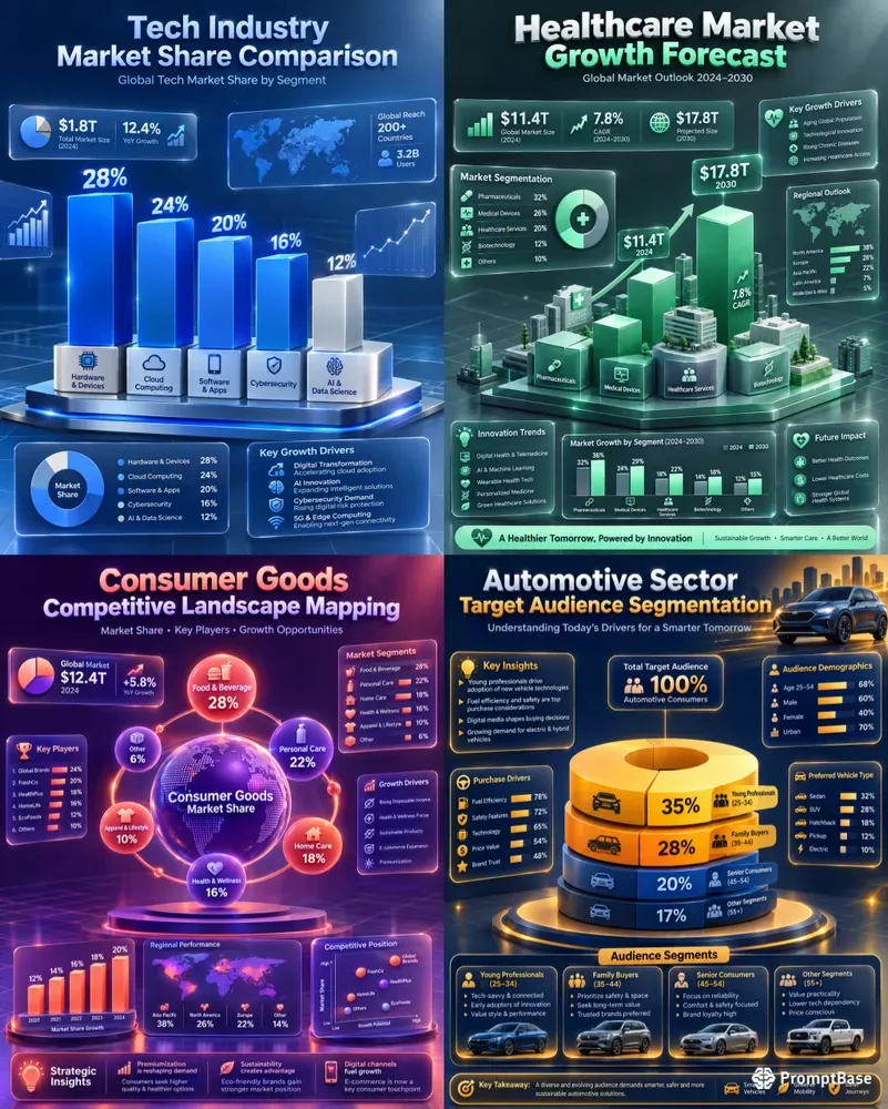 3D Market Research Infographics