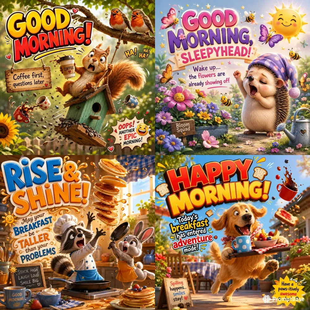 Funny Morning Greeting Cards