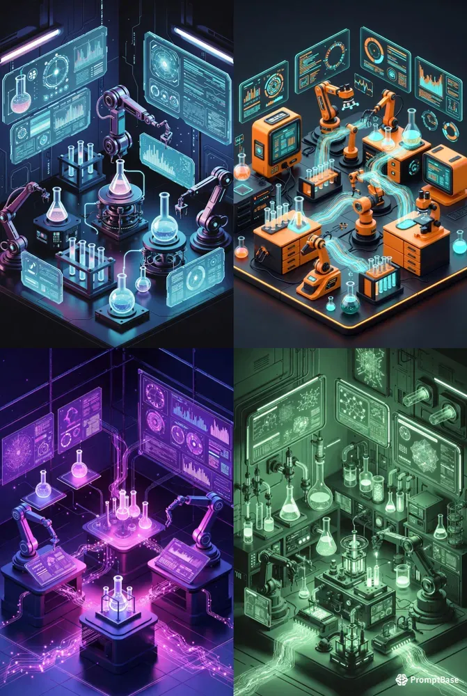 Futuristic Isometric Stem Lab Generator