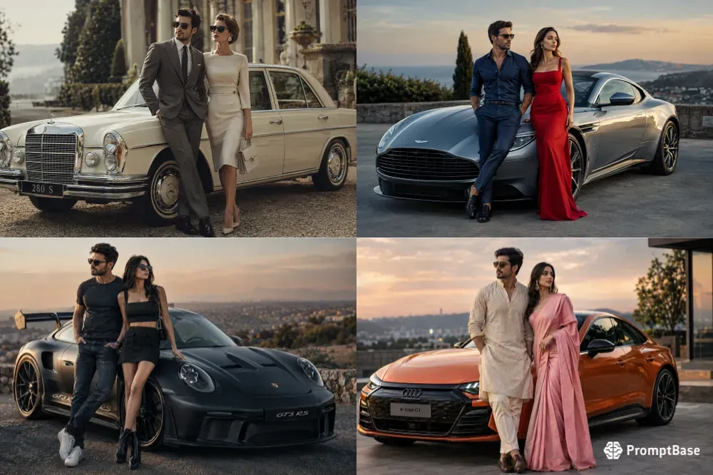 Editorial Couple Luxury Cars