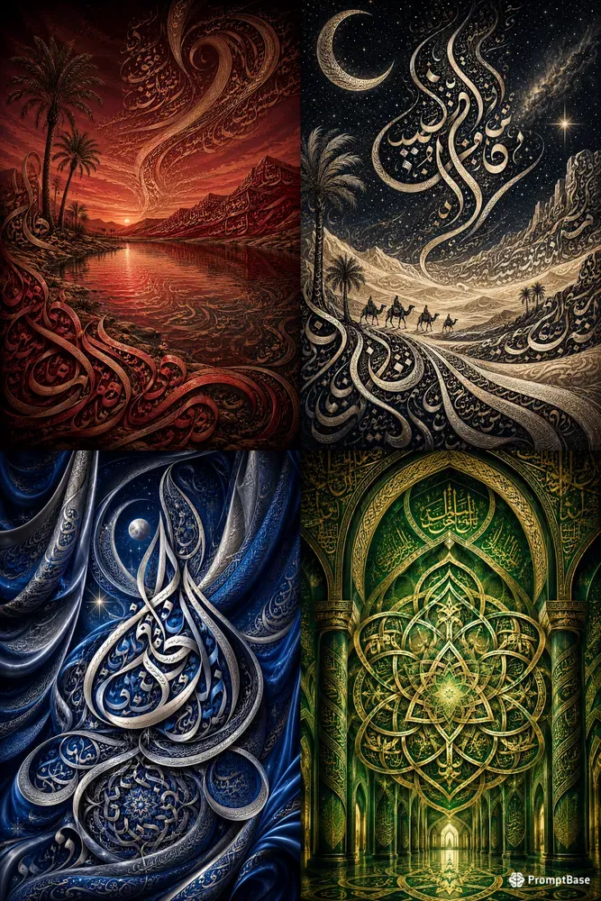 Arabic Calligraphy Tapestry Generator